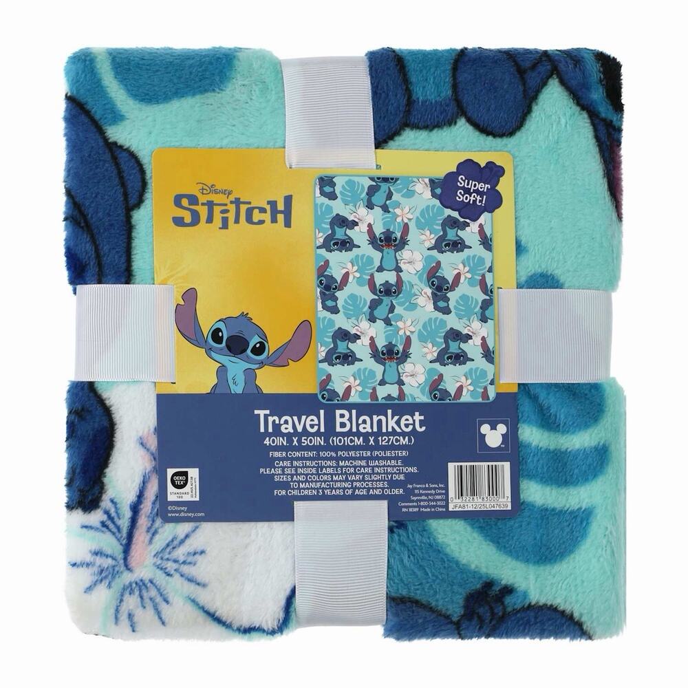 🔥Disney Stitch Travel Blanket 40in x 50in BNWT🔥